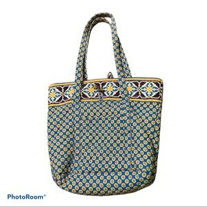 Vera Bradley Madison Toggle Tote in Riviera blue